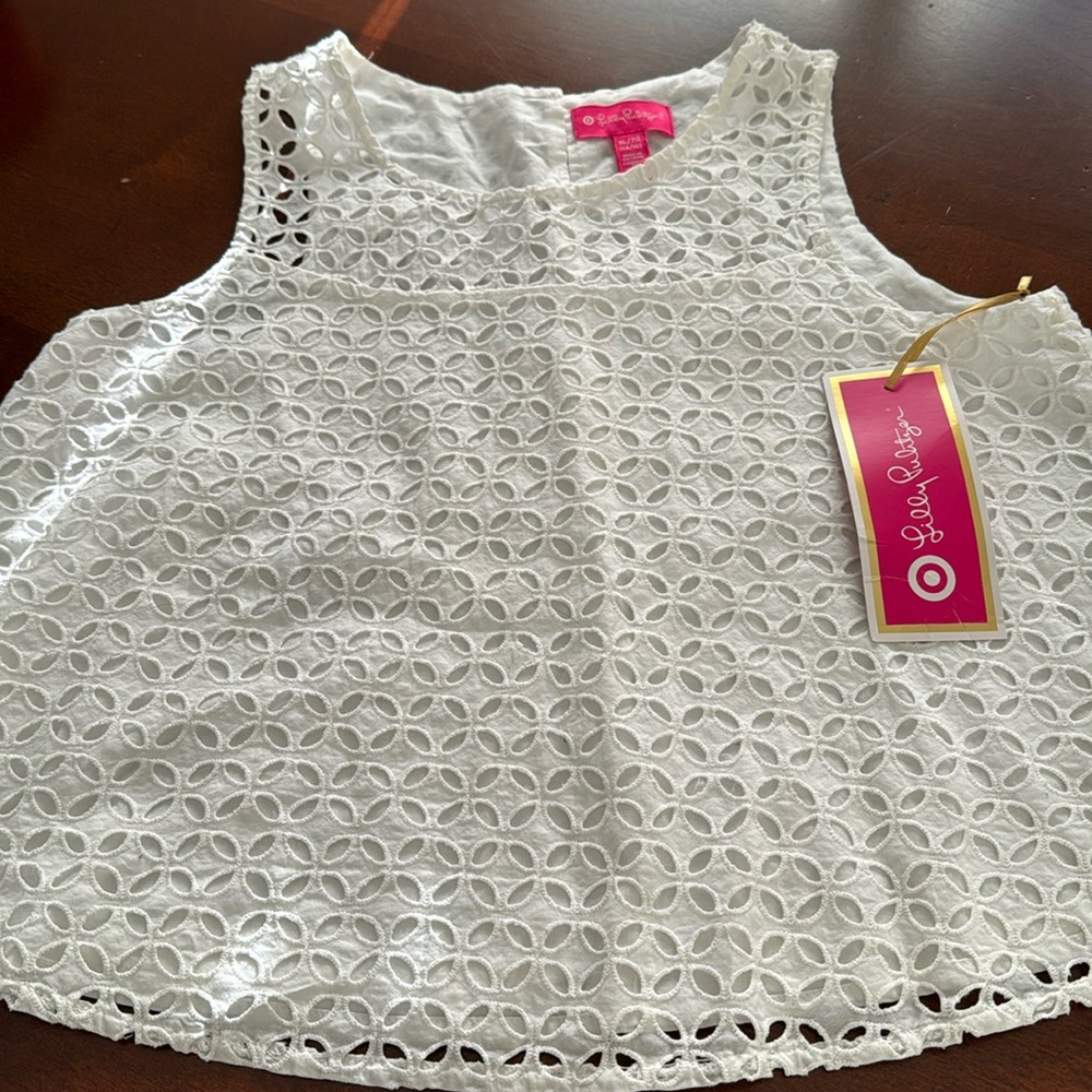 NWT Lily Pulitzer for Target White Lace Tank